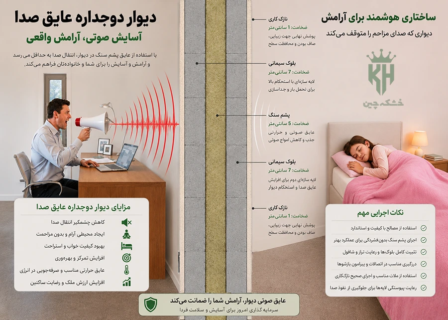 عایق کاری دیوار مشترک